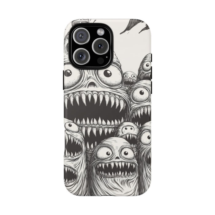 Slijmerige Monsterkoppen in Lijntekening