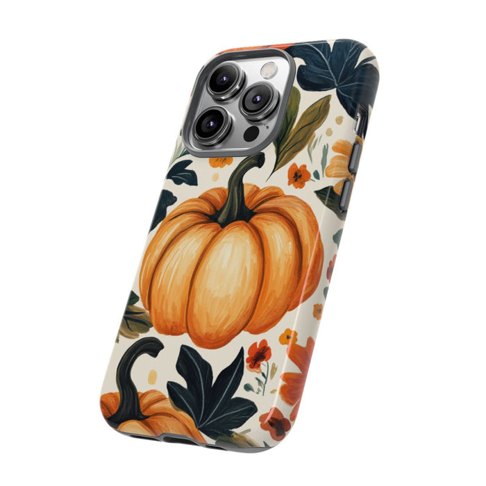 Herfst Pompoen en Bloemenpatroon