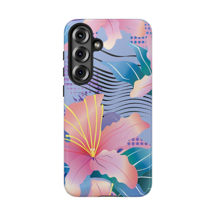 Roze Bloemenpatroon met Abstracte Accenten