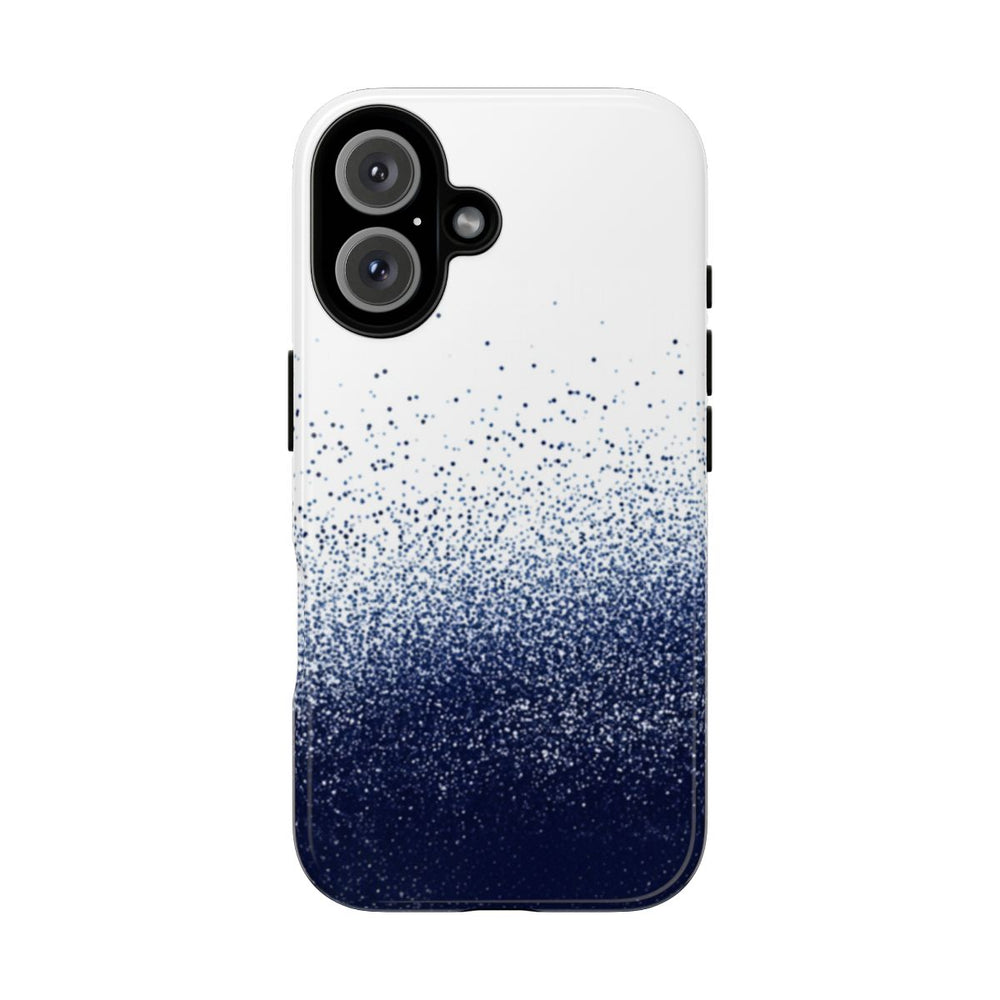 Donkerblauw Pointillisme Abstracte Textuur