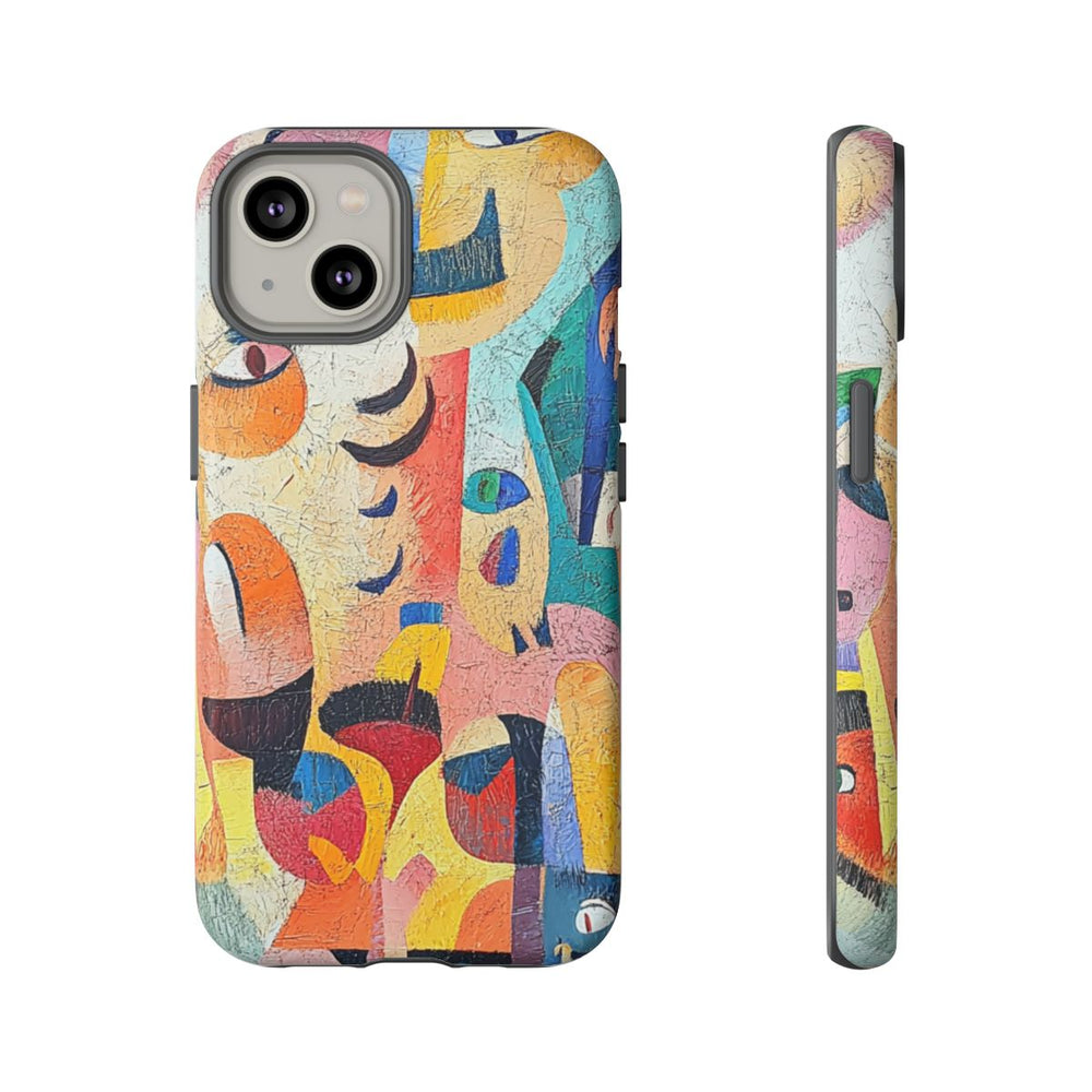 Abstracte Gezichten en Vormen in Felle Kleuren