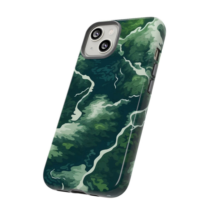 Abstracte Groene Rivier en Bospatroon