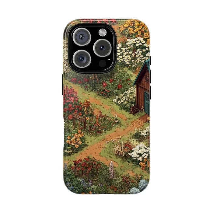 Kleurrijke Bloementuin met Huisje