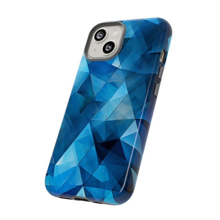 Blauw Geometrisch Driehoekenpatroon