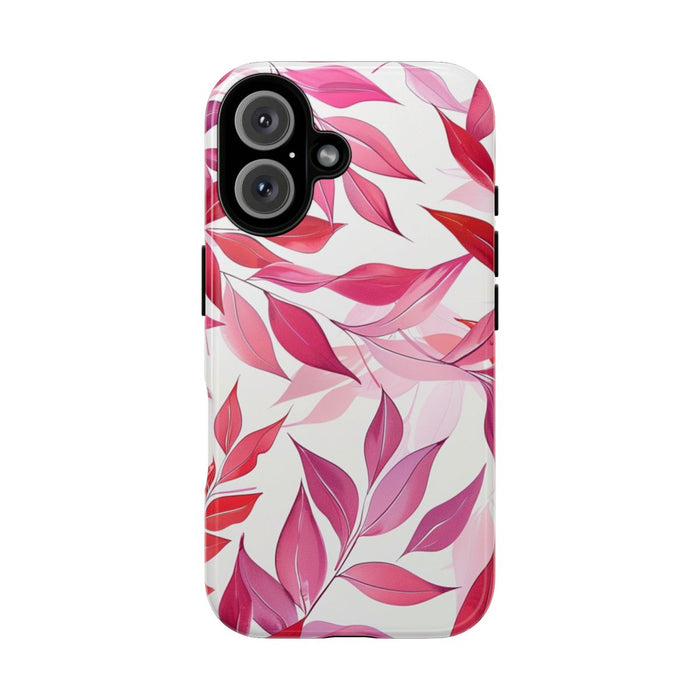 Roze en Rode Bladerenpatroon