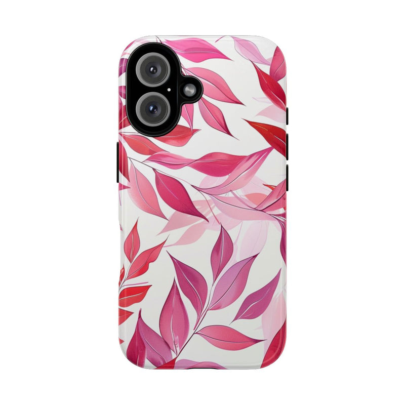 Roze en Rode Bladerenpatroon