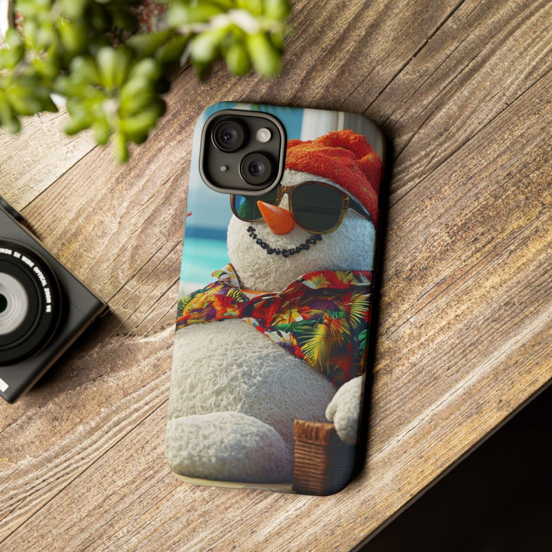 Sneeuwpop met Hawaiiblouse en Zonnebril