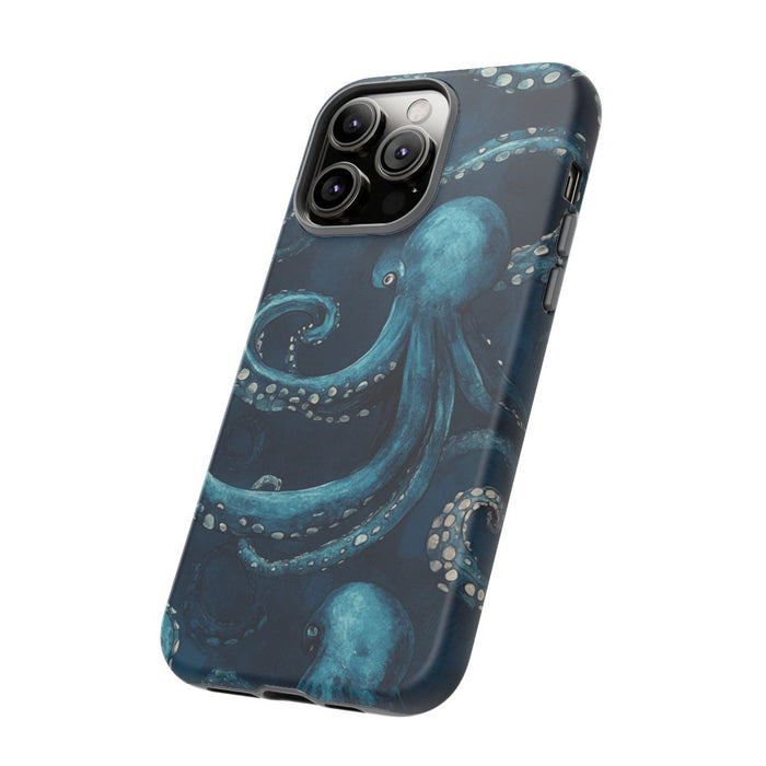 Blauw Octopuspatroon
