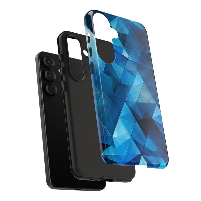 Blauw Geometrisch Driehoekenpatroon