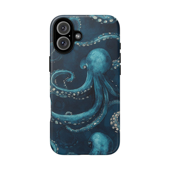Blauw Octopuspatroon