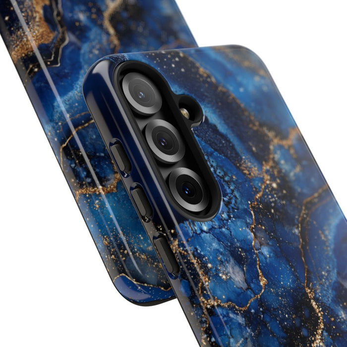 Blauw-Goud Geodepatroon