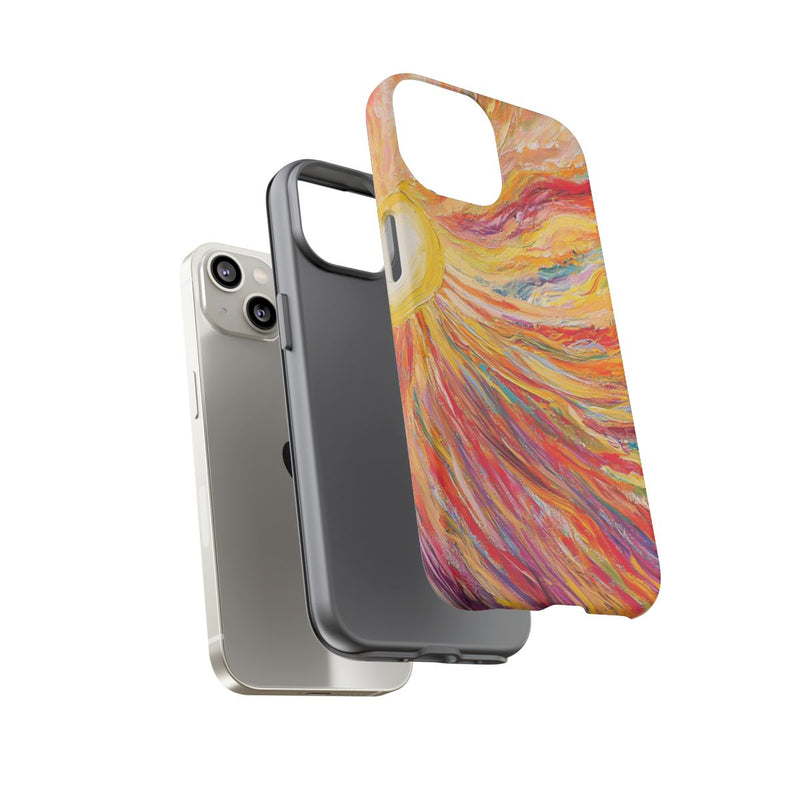 Abstracte Stralende Zonnestralen met Penseelstreken