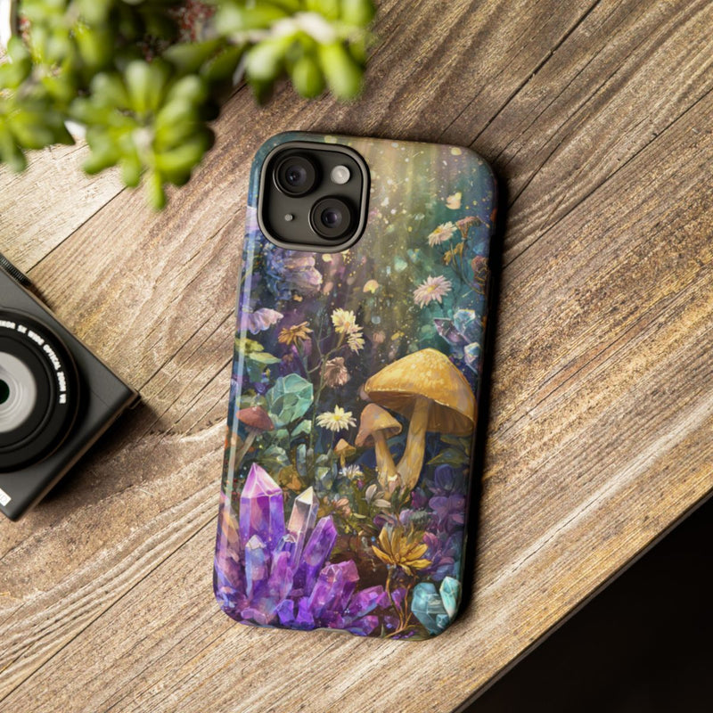 Mystieke Kristallen en Paddenstoelen Natuurscène