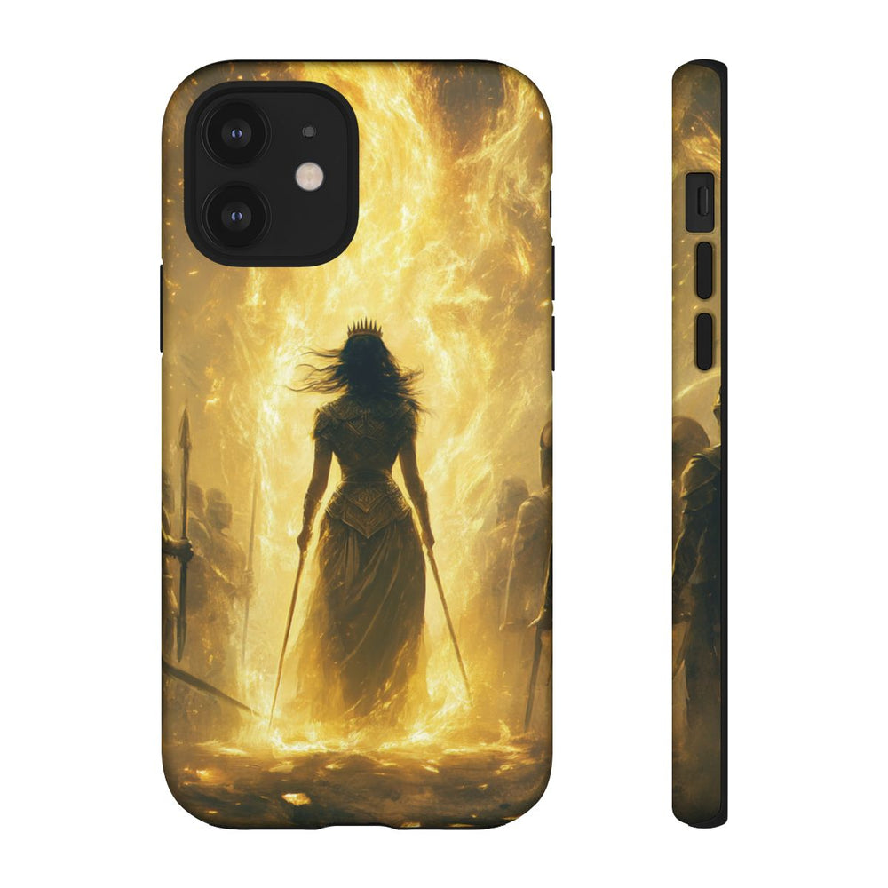 Gouden Krijgerskoningin met Kroon en Zwaarden