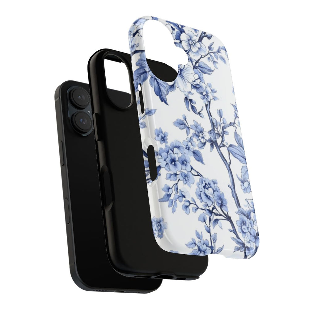Blauw Vintage Bloemenpatroon
