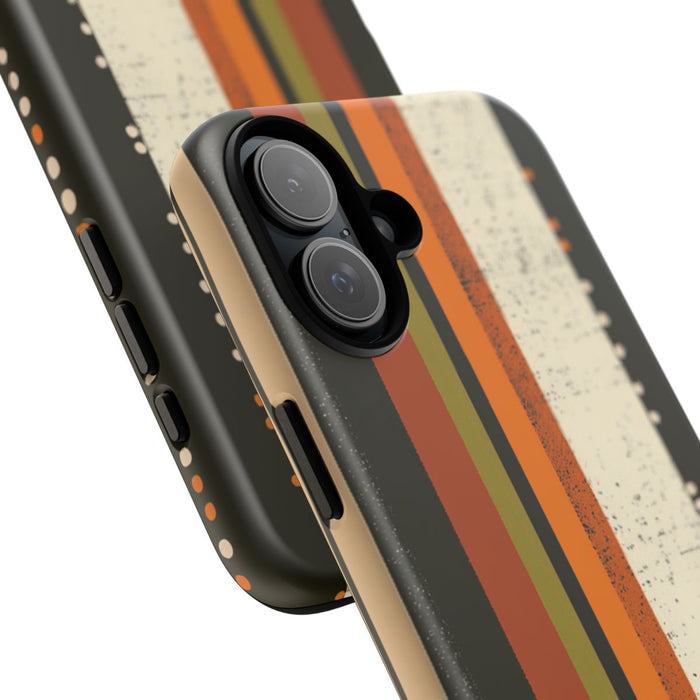 Retro Verticale Strepen en Stippenpatroon