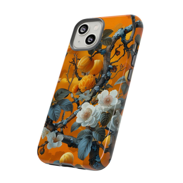 Vintage Botanisch Oranje Bloemenpatroon