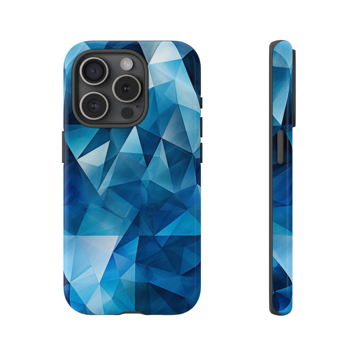 Blauw Geometrisch Driehoekenpatroon