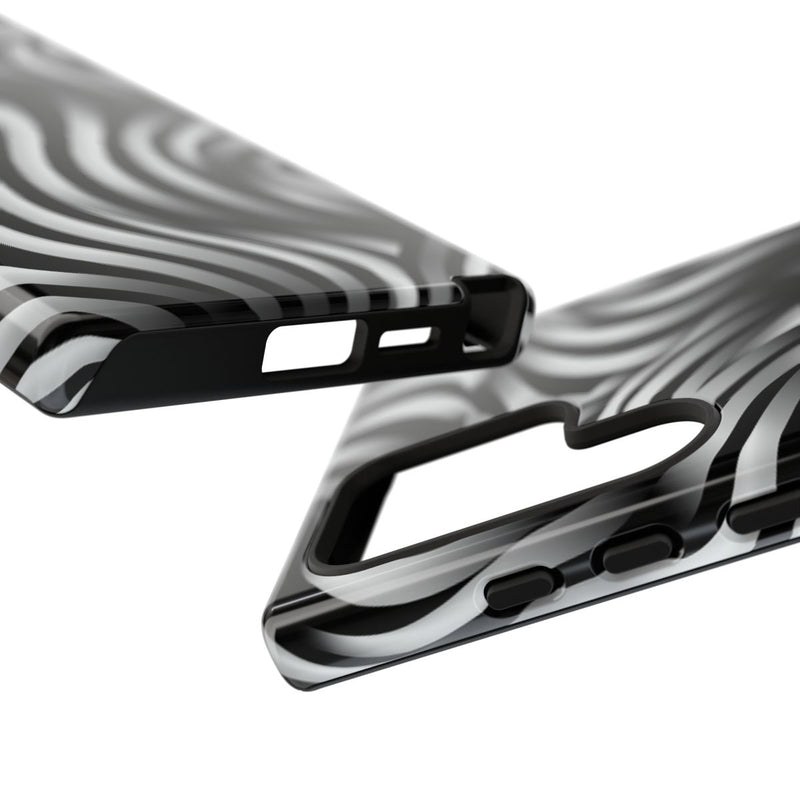 Zwart-Wit Golvend Optisch Illusiepatroon