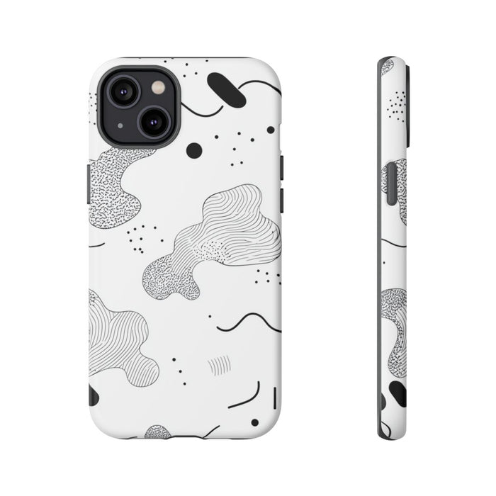 Abstract Zwart-Wit Minimalistisch Patroon