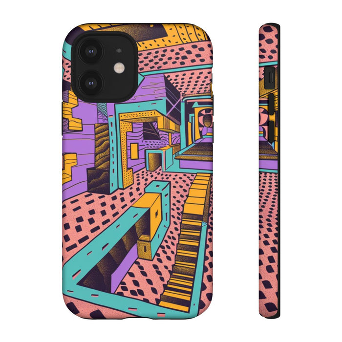 Geometrisch Abstract Patroon met Dieptewerking