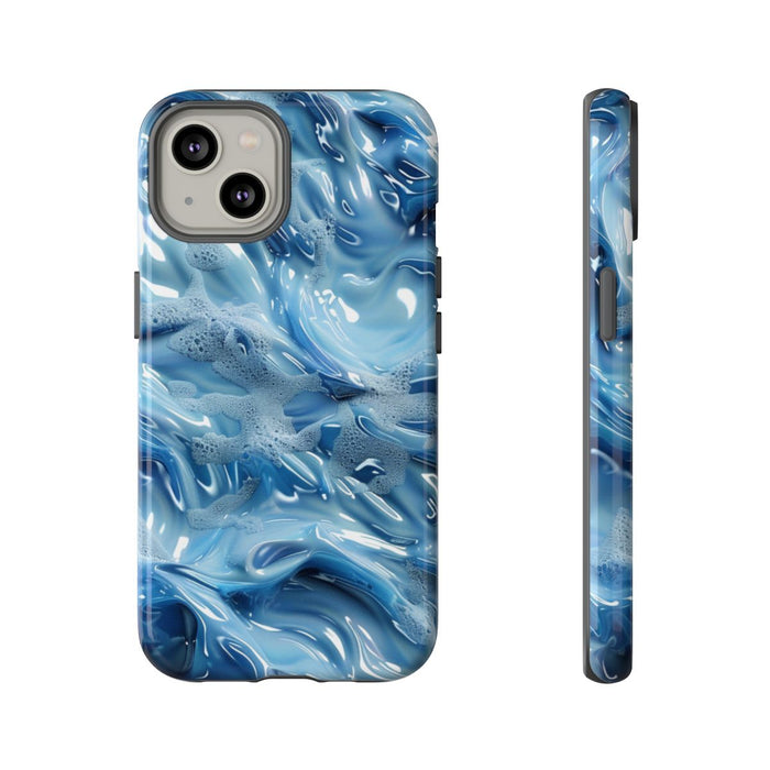 Blauw Abstract Golvend Patroon