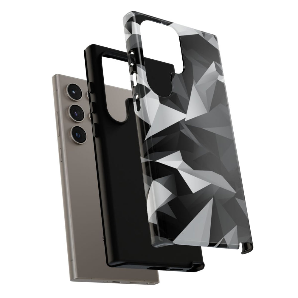 Zwart-Grijs Geometrisch Abstract Patroon