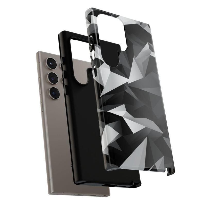 Zwart-Grijs Geometrisch Abstract Patroon