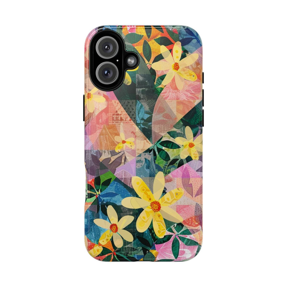 Abstract Bloemmotief met Geometrisch Patroon