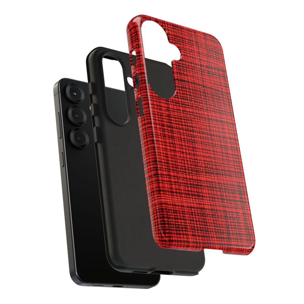 Rood Geruit Textielpatroon