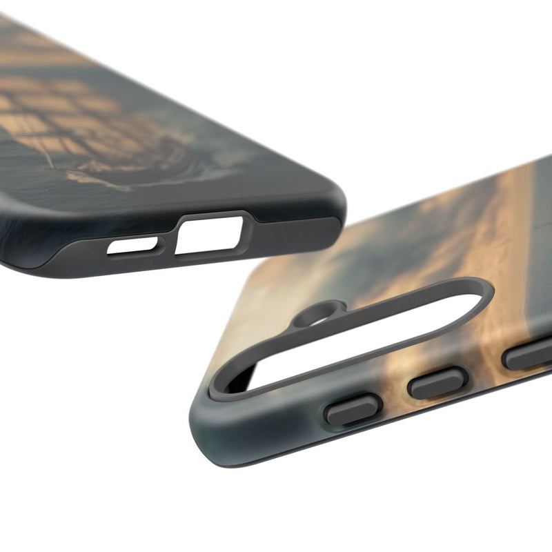 Zeilschip op Oceaan met Dramatische Lucht