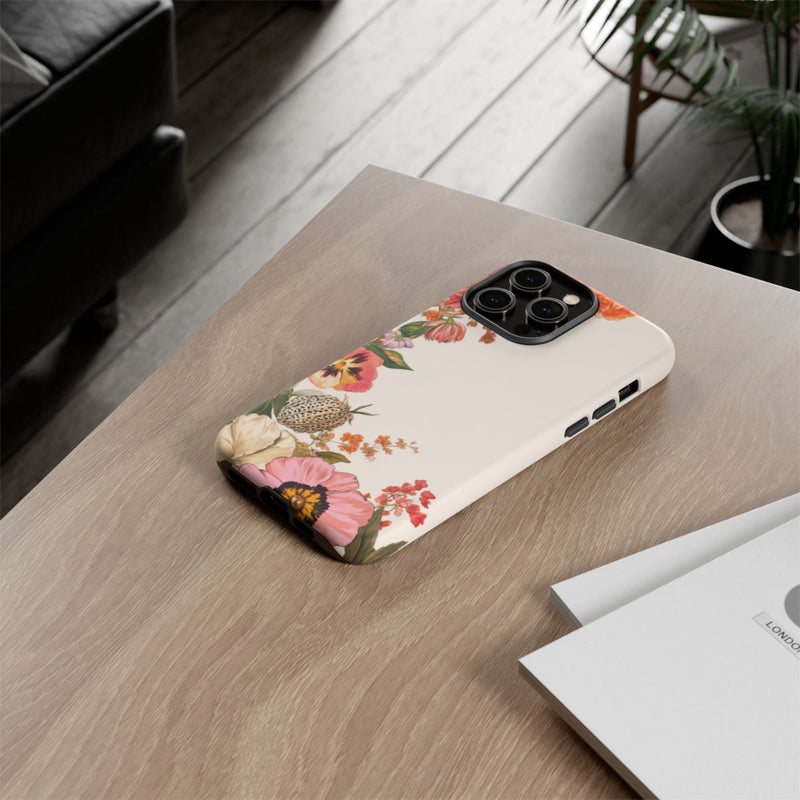 Vintage Botanische Bloemenrand