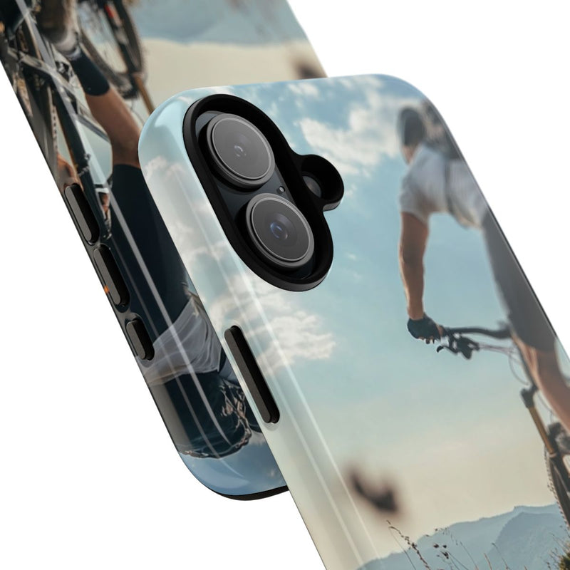 Mountainbiker op Rotsachtig Pad