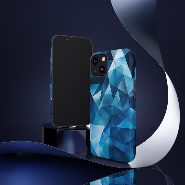 Blauw Geometrisch Driehoekenpatroon