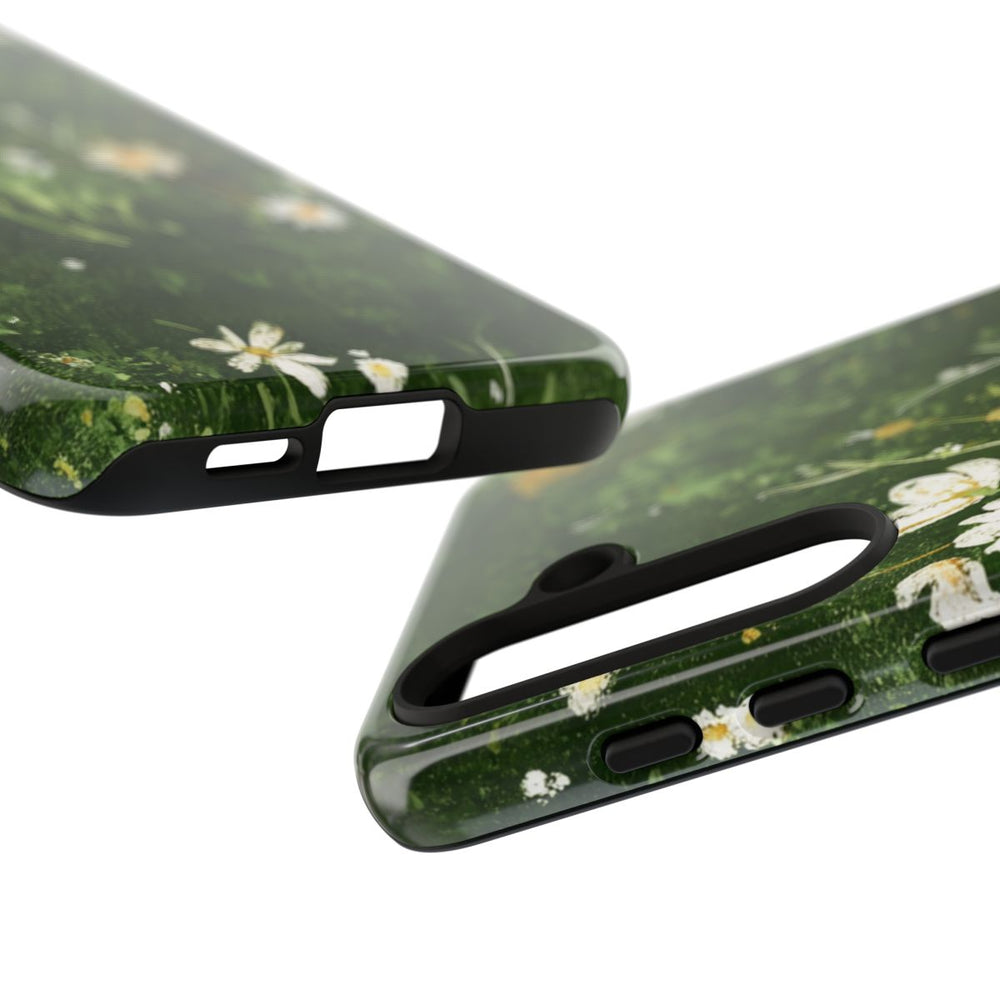 Groene Weide met Witte Bloemen