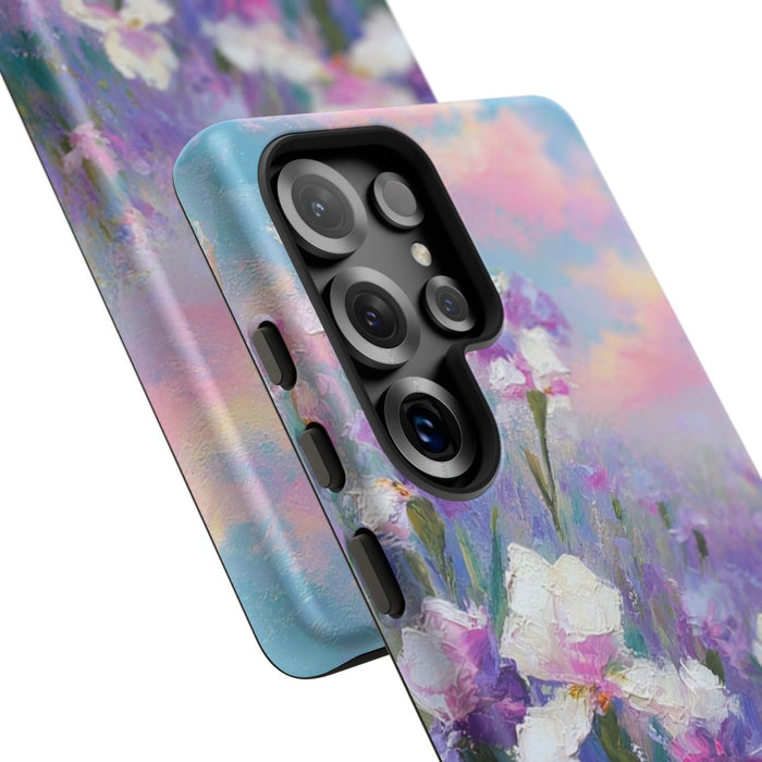 Pastelkleurige Irisbloemen Schildering