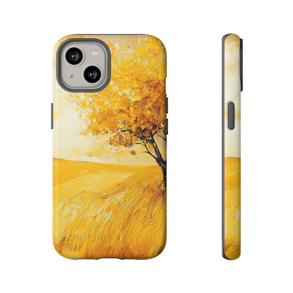 Gouden Herfstboom in Landschap