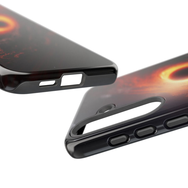 Vurige Zwarte Gat in de Ruimte