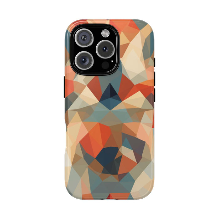 Geometrisch Abstract Patroon in Gedempte Warme Kleuren