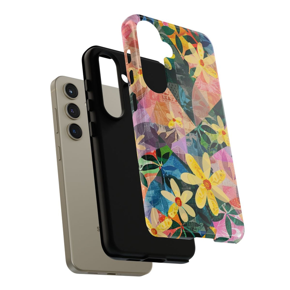 Abstract Bloemmotief met Geometrisch Patroon