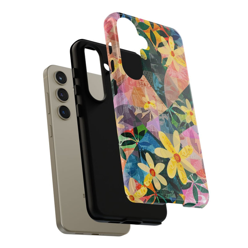 Abstract Bloemmotief met Geometrisch Patroon