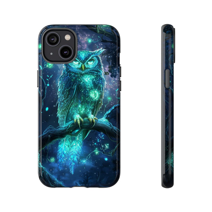 Glinsterende Mystieke Uil op Tak