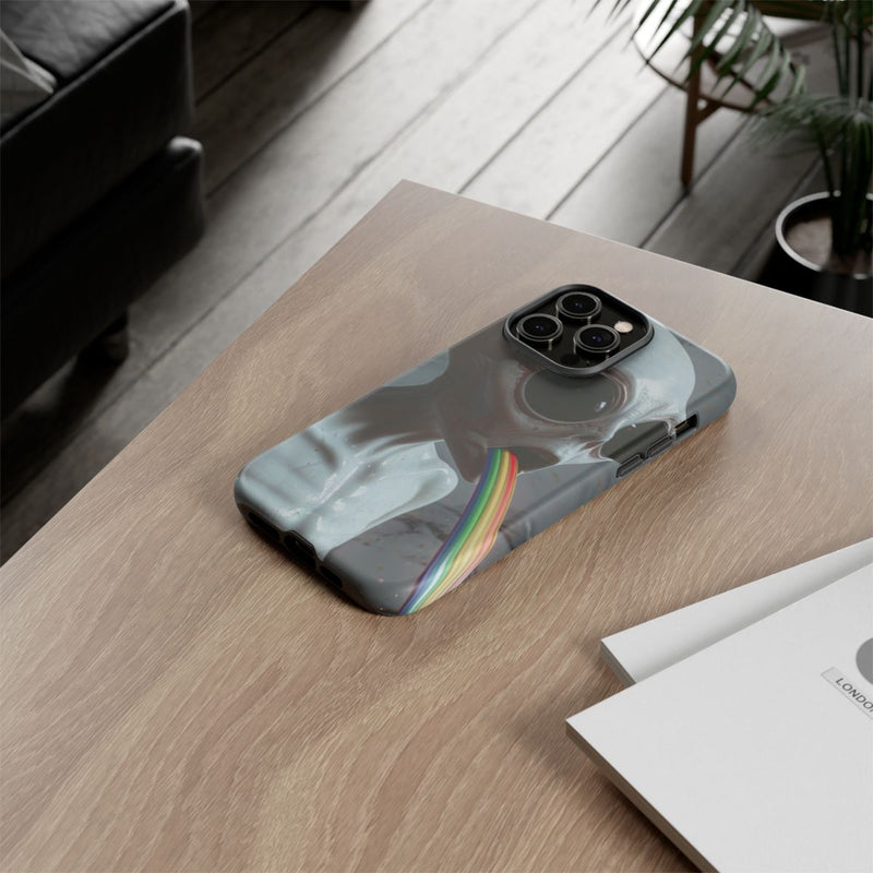 Grijze Alien met Regenboogstraal
