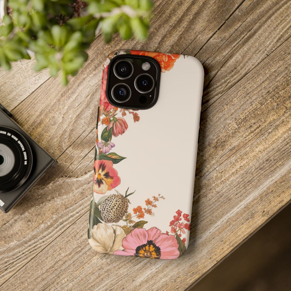Vintage Botanische Bloemenrand