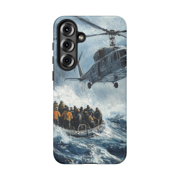 Helikopterredding op Zee Olieverfschilderij