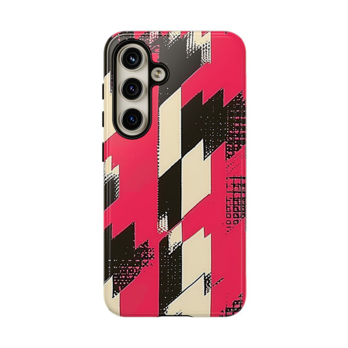 Roze en Zwart Pied-de-Poule Patroon