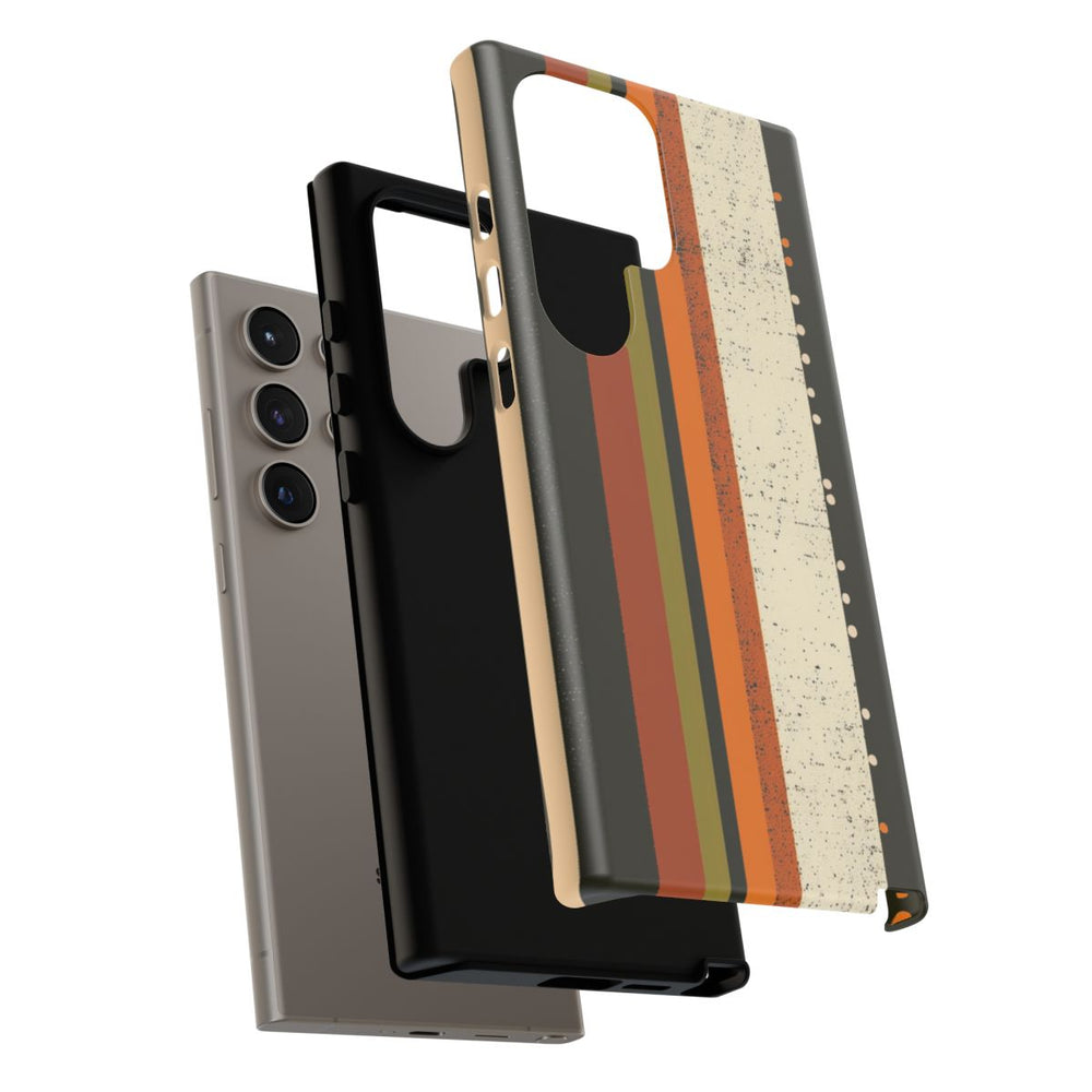 Retro Verticale Strepen en Stippenpatroon