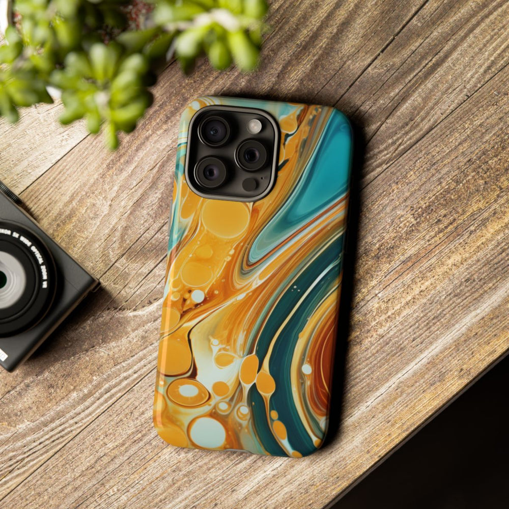 Turquoise en Honing Swirl Epoxy Patroon