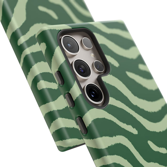 Groen Golvend Strepenpatroon
