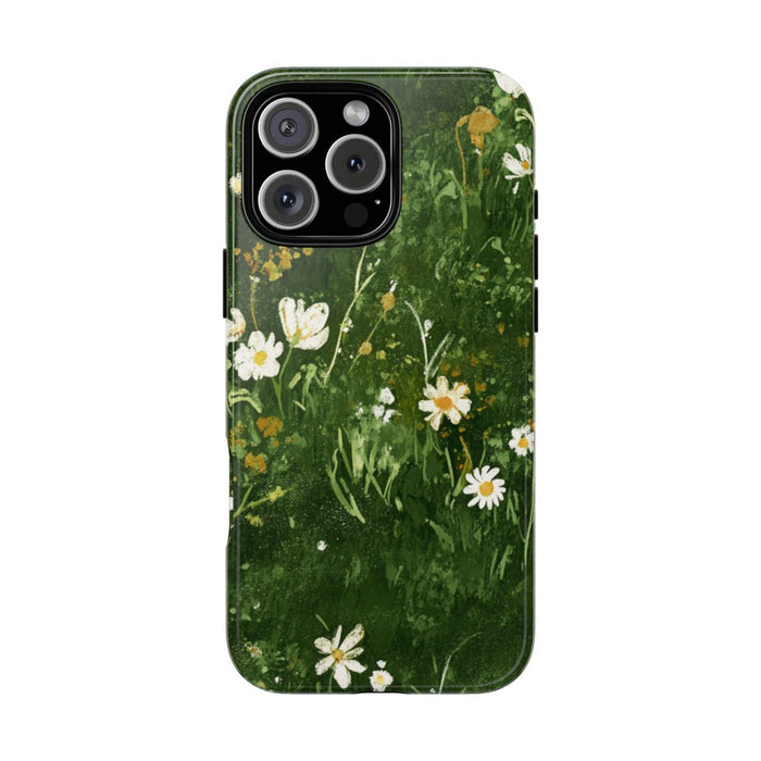 Groene Weide met Witte Bloemen